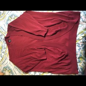 Wine red cardigan. Never worn. Size 3x